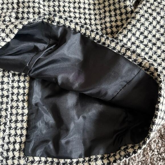 Vintage Women’s Pendleton Houndstooth Wool Tweed Blazer Jacket Black Size 10 - Picture 7 of 7